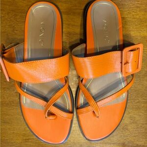 Vionic Orange Sandals with Toe Loop and Buckle